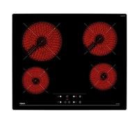 Placa Vitrocerámica Teka 4 Zonas 6300W Negra - TTPRO6415