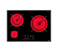 Teka TR 5300 Placa Vitrocerámica 3 Zonas Biselada Negra