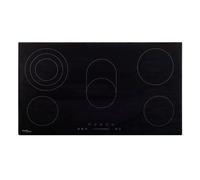 Placa vitrocerámica vidaxl 8500w 5 zonas negro 77 cm