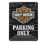 Placadecorativa metálica HARLEY DAVIDSON PARKING ONLY - 15 x 20 cm