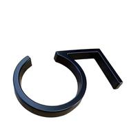 Placas con números de casa, Números de casa negros 125 mm, placa dirección exterior for patio, flotante metal for puerta(5)