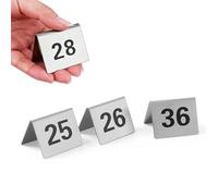 Placas con números de mesa en forma de V, La tabla del acero inoxidable numera el lado doble for los tamaños múltiples de la boda partido restaurantes(1-15)