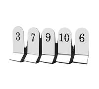 Placas de acero inoxidable para números de mesa 5 números de mesa calados acero inoxidable, letreros escritorio, placas numeradas for hoteles, restaurantes(Color 2,61 to 65)