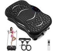 Placas de alimentación de vibración, placa de vibración, soporta amplificador, conexión USB, 2 bandas de resistencia, entrenador de fitness para pérdida de peso, amplificador, tonificación corporal