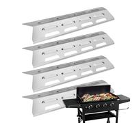 Placas de Calor para Parrilla 4 Piezas de Acero Inoxidable | Pantalla de protección contra llamas de parrilla Interior Exterior Hogar Cocina Parrillada Pícnic Camping Cocinar
