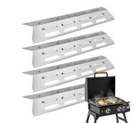 Placas de Calor para Parrilla Protector Universal De Acero Inoxidable, 4 | Protectores De Calor Para Parrilla Interior Exterior Hogar Cocina Parrillada Pícnic Camping Cocinar
