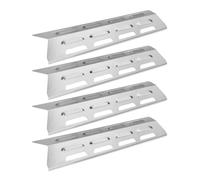 Placas de calor para parrilla, protectores de acero inoxidable con cubierta | Protectores de calor para interiores y exteriores, barbacoa, cocina, cocina, parrilla, 40,79 x 9,80 cm