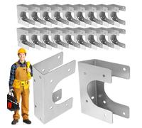 Placas De Clavos Para Montantes - 20 Piezas Zapatas De Refuerzo Y Sujeción Para Estructuras,Placa Resistente al Calor - Para Instalaciones De Fontanería Cableado Eléctrico Y Refuerzo En