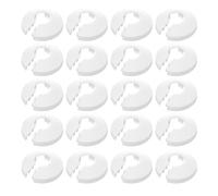 Placas De Cobertura Para Tuberías - 20 Piezas Escudetes Decorativos 16mm, | Collar Embellecedor PP 47mm Exterior 17mm Interior Para Inodoro Ducha Lavabo Radiador Baño Hogar Exterior