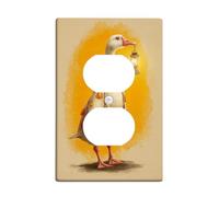 Placas de cubierta para interruptor de luz de ganso otoñal/cubiertas de tomacorriente, diseño de linterna amarilla cálida para decoración del hogar, placas de pared termoplásticas, salida dúplex
