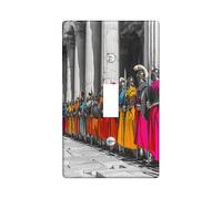 Placas de cubierta para interruptor de luz de soldados romanos/cubiertas de toma, coloridos guerreros antiguos para decoración de pared, placas de pared termoplásticas, tamaño estándar, palanca única