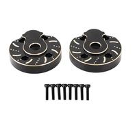 Placas de Cubierta Portal Placas Cubiertas de Eje Pesadas a Prueba de óxido de latón para Capra SCX10 III 1/10 RC Carrero Brotar Trasero 2 Piezas Negro