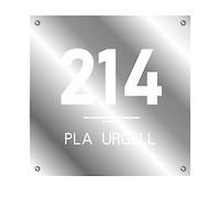 Placas de Dirección de Casa de Acero Inoxidable 304 Talladas A Mano Señales de Número de Dirección Casa Personalizadas Placa Número Casa Moderna Para Hogar Apartamento Jardín.25CM * 25CM