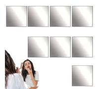 Placas de espejo de acrílico flexibles, azulejos de espejos acrílicos - Espejos para el cuerpo montados en acrílico - 5,9x5.9 pulgadas cuadrados adhesivos para gimnasio Espejos Azulejos Pegatinas