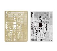 Placas de estampado de uñas, diseño de líneas de flores, placa de sello de acero inoxidable, plantilla de manicura, herramienta de arte