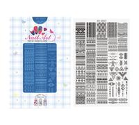 Placas de estampado de uñas, diseño de líneas de flores, placa de sello de acero inoxidable, plantilla de manicura, herramienta de arte