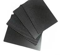 placas de fibra de carbono, Carbon Fiber Sheet 1pc 100mm x 250mm 0.5-5mm Thickness Plain/Twill Glossy/Matte Finish(2.0mm Twill Glossy)