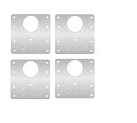 Placas de fijación para la reparación de bisagras, Placa de reparación bisagra gabinete, muebles acero inoxidable, fijación cajones, mesa, ventana y puerta, 4 Uds(4PCS B)