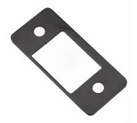 Placas de golpe DeadBolt con agujero grande y marco de borde estrecho diseñadas para solucionar la desalineación del cerrojo y problemas de pestillo de forma fiable (1 unidad, negro)