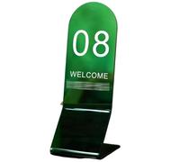Placas de mesa de acrílico para restaurantes, El número de acrílico doble cara la tabla coloca tamaños múltiples multicolores for los acontecimientos(Green,41-50)