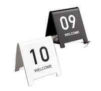 Placas de mesa de acrílico para restaurantes, Paquete de números mesa acrílicos doble cara, uno mismo, 10 tamaños múltiples bicolores(Black 7 * 6cm,31-40)