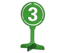 Placas de mesa de acrílico para restaurantes, Tamaños múltiples multicolores de la base cruzada acrílico del soporte número tabla for los acontecimientos(Green,41-50)