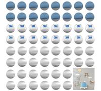 Placas de metal autoadhesivas para figuras Tonie, fuerte fuerza magnética para un agarre seguro, decoración y almacenamiento (20 mm de diámetro, 0,4 mm de grosor) (60, 2 cm)