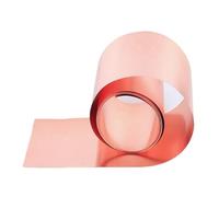 placas de metal de cobre suave, T2 Pure Copper Foil Sheet Multiple Widths Multiple Thicknesses 1 Meter Pack of 1(200x1000mm,Thickness 0.01MM)