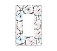 Placas de pared con diseño de rueda, paneles de pared de 1 marcha, tamaño mediano, 12,7 x 7,6 cm, cubierta decorativa para interruptor de luz de policarbonato, termoplástico