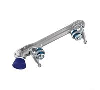 Placas de patines cuádruples con construcción de aleación de aluminio y pasador de acero con freno de altura ajustable (para tamaño 43-45 azul)