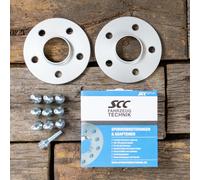 Placas de Pista 40mm 2x20mm 5x120 72,6 M12x1, 5 para BMW Separadores Plata