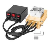 Placas de prensa de calor, kit de prensa de aluminio de 4 x 7 pulgadas con caja de control móvil, extractor de calor hidráulico industrial de bricolaje, máquina de calentamiento de doble cara