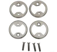 Placas de refuerzo de metal para pedales WAHOO, juego de 4 piezas, diseño ligero, peso total alrededor de 28 g, ajuste exacto garantizado (H)