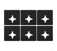 Placas de refuerzo para cerraduras de puerta hechas de acero inoxidable con soporte de bola frontal y cubiertas de relleno de agujeros para fortalecer la seguridad de la cerradura (6 piezas)