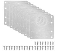Placas de reparación de bisagras, 1/2/4/10 Uds., mesa con cajones de armario, puerta, muebles, Hardware de montaje, placas de fijación de bisagra de acero inoxidable(10pcs)