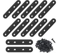 Placas de reparación planas de acero inoxidable 304 para conexiones de muebles con tornillos, elige entre varios paquetes (8 piezas)