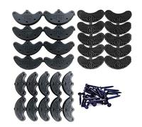Placas de talón, 14 pares de almohadillas de goma para zapatos, almohadillas de reparación de almohadillas de repuesto con clavos pequeños, medianos y grandes (negro)