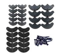 Placas de talón 28 pares de almohadillas de goma para reparación de tacones de zapatos con clavos pequeño, mediano, grande