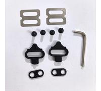 Placas de zapatos para bicicleta compatibles con Shimano SPD SH51, SPD Cleats con placa antideslizante Cleat, adecuado para zapatos de ciclismo de montaña, con llave, fijación de 2 agujeros