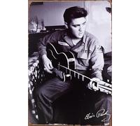 Placas Decorativas Vintage de Rock, Bandas Legendarias, 20x30 cm, para Decoración de Interiores (Elvis Presley)