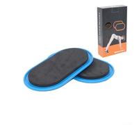 Placas deslizantes de pilates 2 piezas para acondicionamiento central y entrenamiento de fuerza, diseño de doble cara para uso de madera dura, alfombra y esterilla de yoga, mejora el equilibrio (azul)