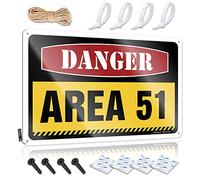 Placas divertidas para hombres, área de advertencia 51, no se traspasa, letrero de metal, vintage, decoración de pared, para garaje (tamaño : 30 x 40 cm)