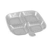 Placas divididas - placa seccionada de acero inoxidable | Platos de comida de rejilla con separadores, platos de frutas cuadrados para la para el lavavajillas compartiment