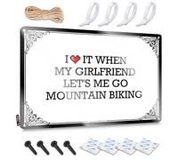 Placas esenciales para colgar en la pared con texto en inglés "I Love It When My Girlfriend Let's Me Go Mountain Biking Old Man Cave Stuff" (30 x 40 cm)