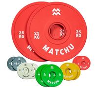 Placas fraccionarias | Mini placas de pesas | 2,5 kg | Diámetro del anillo central 50mm | Rojo | Juego de 2 unidades | Discos de mancuernas | Parachoques | Discos de peso | Fundimentos