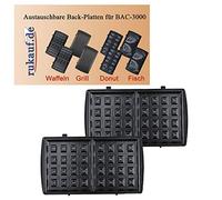 Placas intercambiables para gofrera eléctrica BAC-3000 de 12 piezas (gofre)