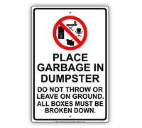 Placas Metálicas Coloque La Basura En Los Contenedores De Basura. Debe Estar Rota La Política. Divertido Chapas Metalicas Resistente Al Desgaste Y Duradero Letrero De Metal para Club 20X30Cm
