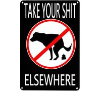 Placas Metálicas Decir: Lleva Tu Mierda A Otro Lado. No Hay Parques para Excrementos De Perro. Decoración Chapas Metalicas Divertido Cartel De Metal para Hogar Cocina Baño 20X30Cm