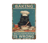 Placas Metálicas Hornear Porque Asesinar Está Mal No Es Fácil De Deformar Letrero Metálico Resistente Al Desgaste Y Duradero Chapas Metalicas para WC Cocina Club 20X30Cm
