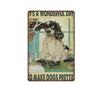 Placas Metálicas It's A Nice Day Grooming SPA Hace Que Los Perros Se Vean Hermosos Exquisita Y Hermosa Cartel De Metal Retro Chapas Metalicas para Club Hotel Taberna 20X30Cm